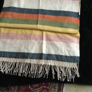 A new day long striped scarf with fringe